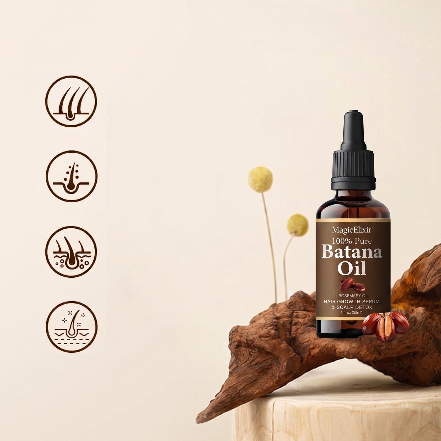 MagicElixir™ Batana Oil,Strong & Healthy Hair, Make Hair Longer and Thicker