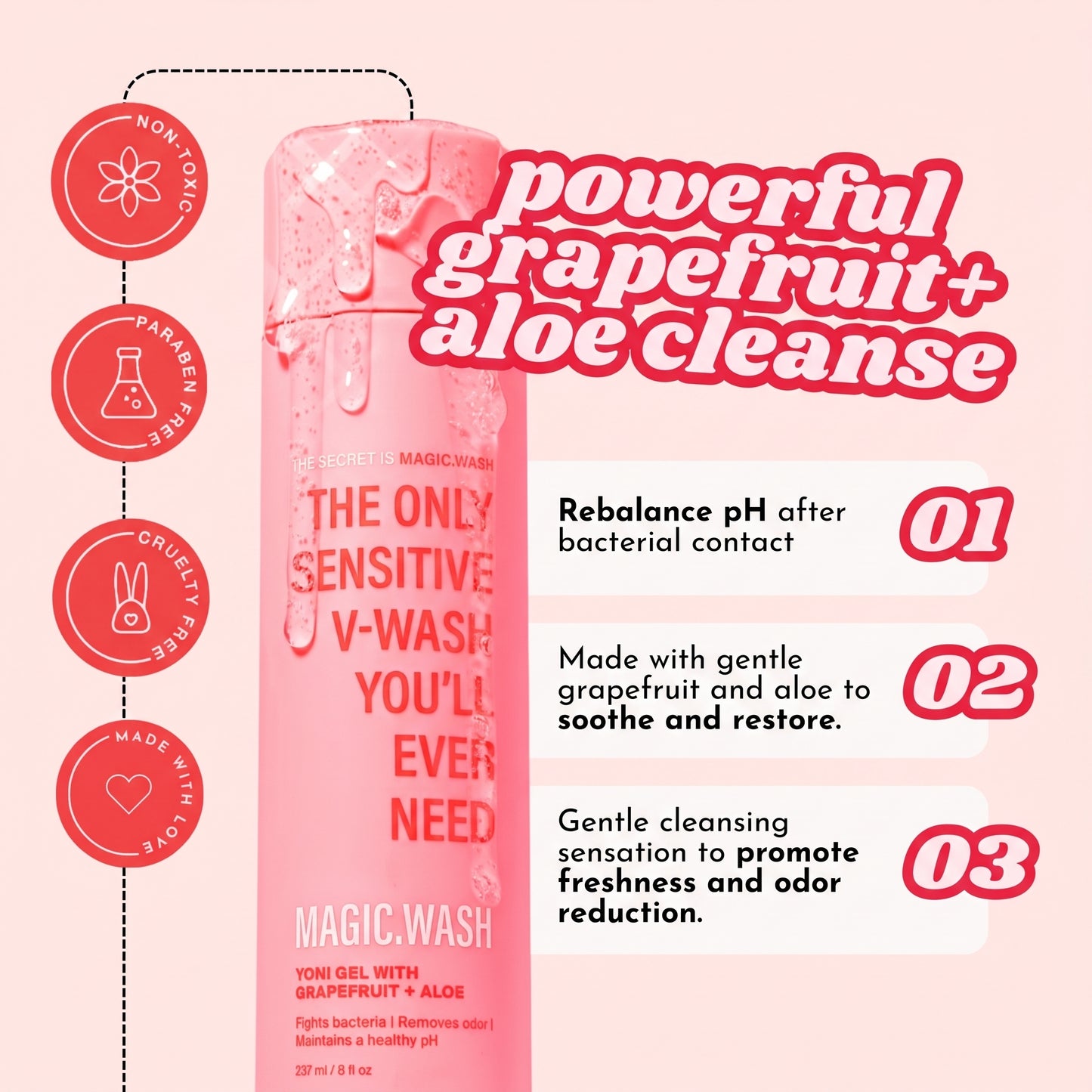 Magic Wash™ Grapefruit pH Balanced Body Cleanser