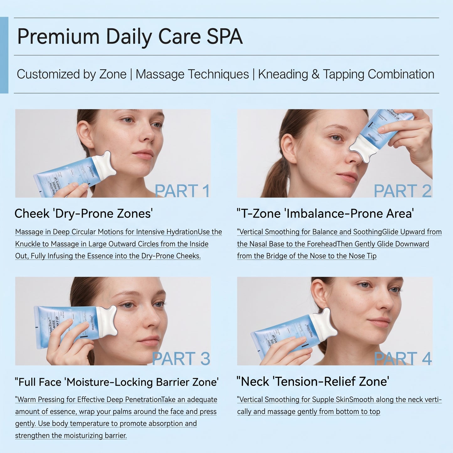 MagicElixir™ PDRN Peptide Gua Sha Lifting Gel for Jawline Definition, Face Sculpting & De-Puffing| Korean Skincare