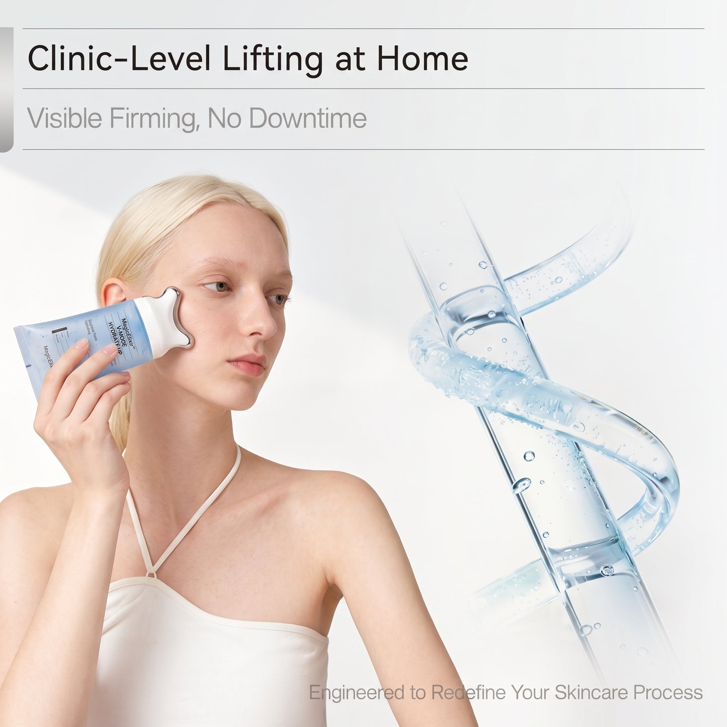 MagicElixir™ PDRN Peptide Gua Sha Lifting Gel for Jawline Definition, Face Sculpting & De-Puffing| Korean Skincare
