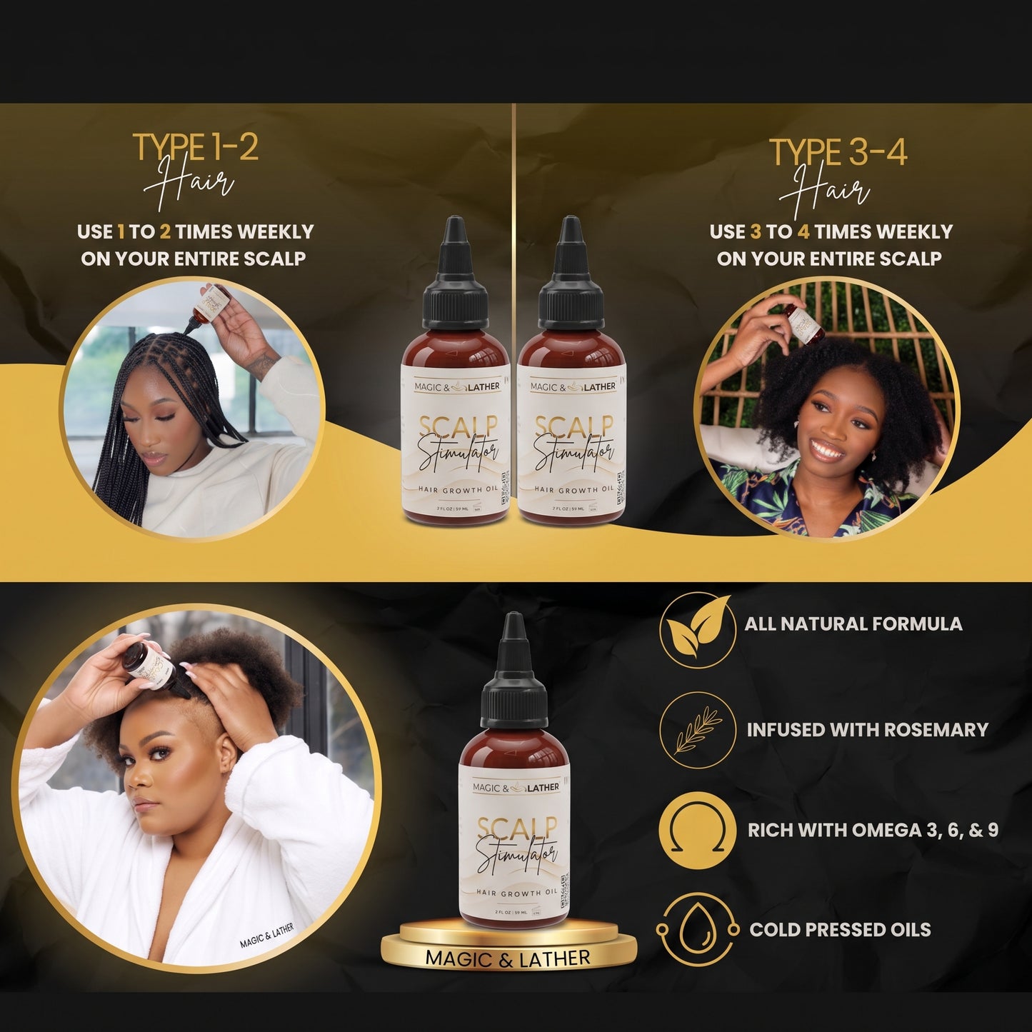 Scalp Stimulator hair growth oil