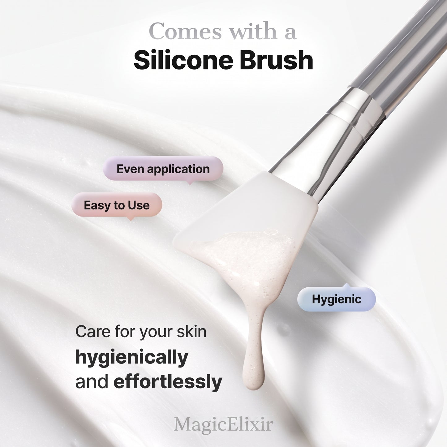 MagicElixir™ PDRN-Exosome Skinplaning Glaze Mask (50ml) with Silicone Brush